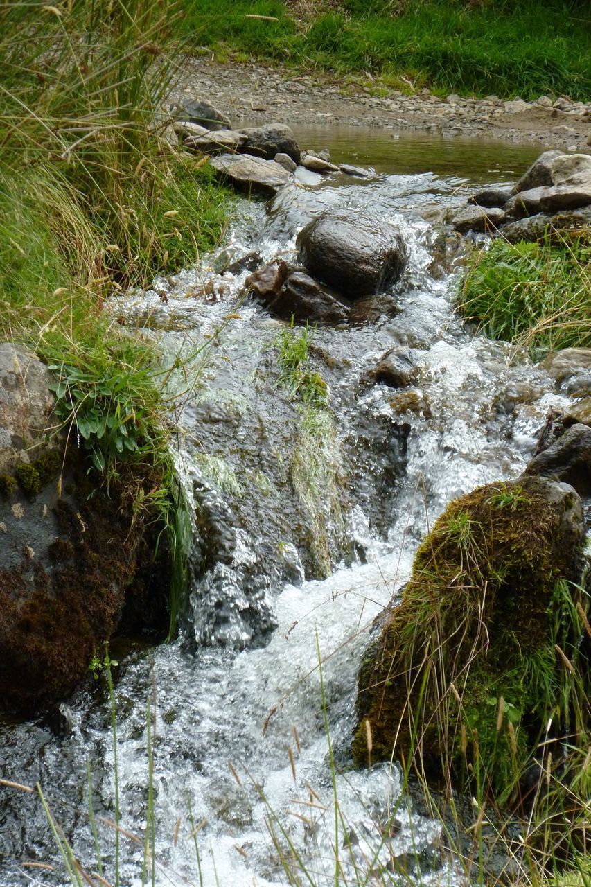 SCENIC VIEW OF STREAM FLOWING THROUGH ROCKS