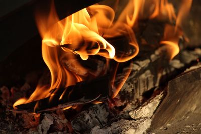 Close-up of bonfire