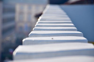 Close-up of retaining wall