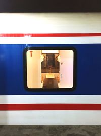 Train at railroad station platform