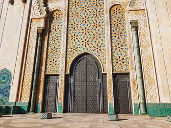 Entrance of hassan ii mosque , casablanca, morocco 