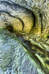 Rock formation in water