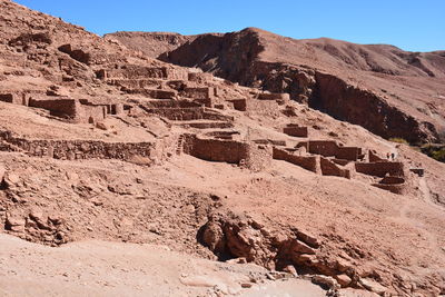 Landscape of rocky mountains in atacama desert, chile