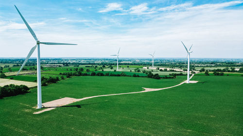 Wind turbines at a wind farm