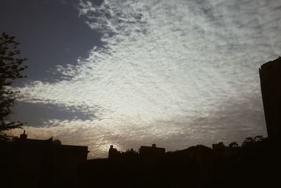 Silhouette trees against sky