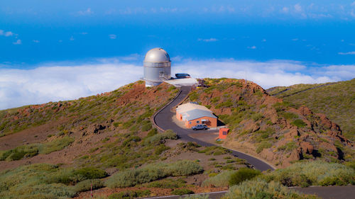 Scenic view of mountain against sky