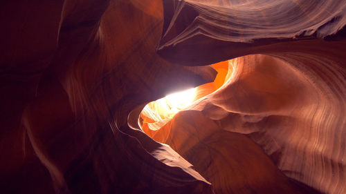 Low angle view of rock formation