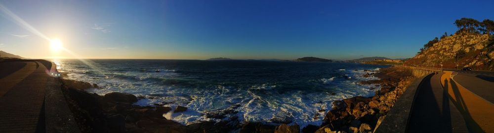 Panoramic view of sea against sky