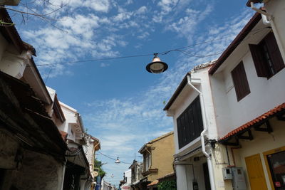 Low angle view of buildings against sky