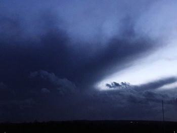 Storm clouds over landscape