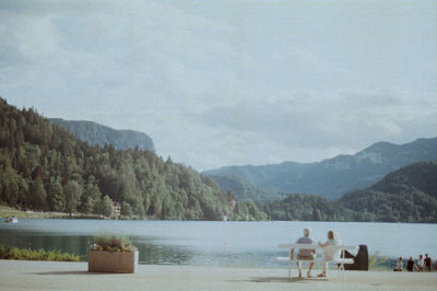 Scenic view of lake against mountains