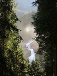 Scenic view on krimml waterfalls 