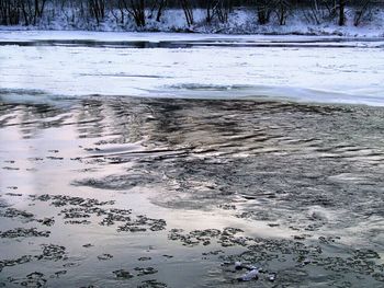 Scenic view of snow covered landscape