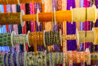 Full frame shot of multi colored candies for sale