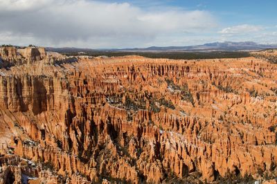 Panoramic view of landscape against cloudy sky