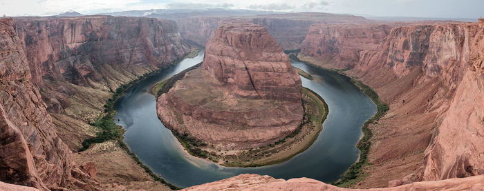 High angle view of dam