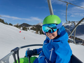 Man skiing on snow