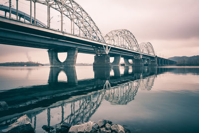 Low angle view of bridge over river