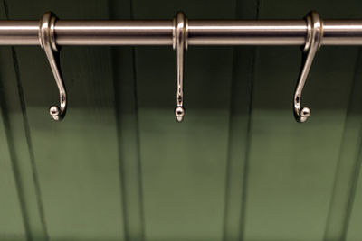 Close-up of metal railing