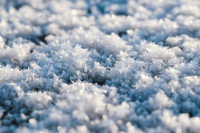 Full frame shot of frozen ice