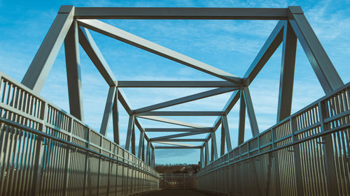 Low angle view of bridge against sky