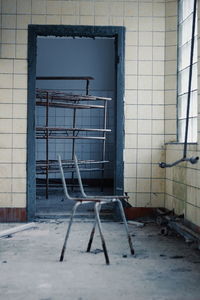 Interior of abandoned building