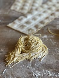 Close-up of food on table