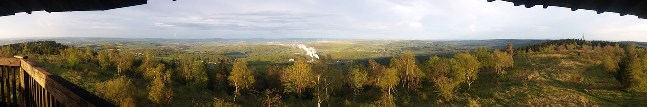 Panoramic view of landscape against sky