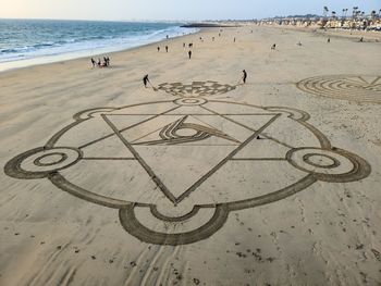 Newport beach sand art