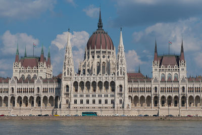 View of building against cloudy sky