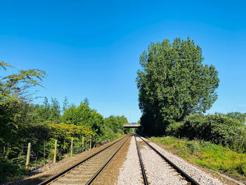 High angle view of railway tracks 