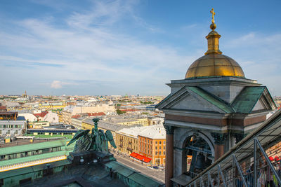 View of buildings against sky in city