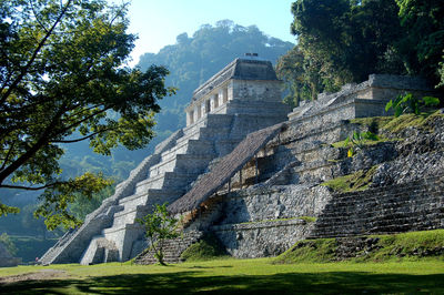 High angle view of old ruins