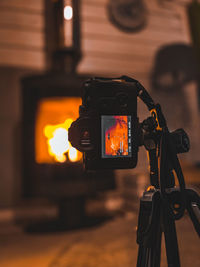 Close-up of security camera