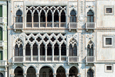 The loggia of ca d'oro palace, venice, italy