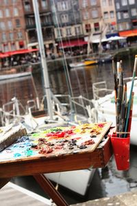 Boats in harbor