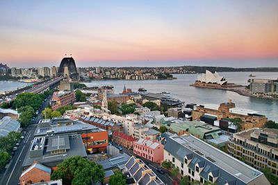 Early morning over sydney harbour