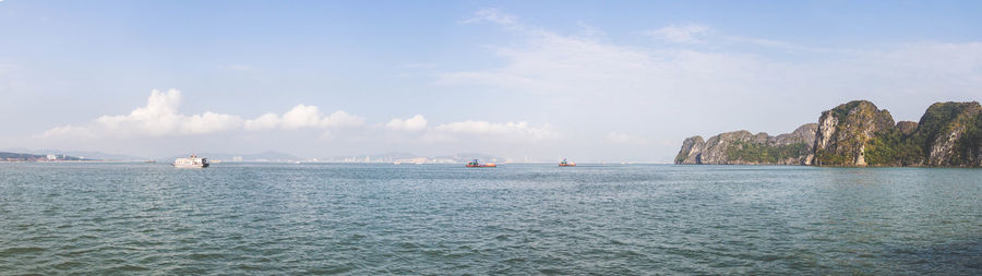 Panoramic view of sea against sky