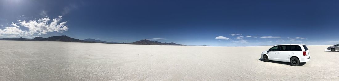 Scenic view of desert against sky