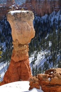 Rock formations in winter