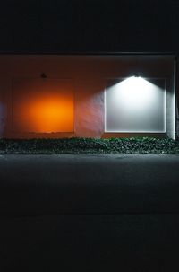 View of illuminated building at night