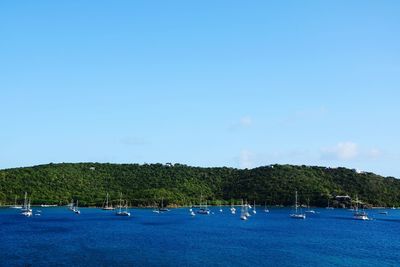 Boats in sea