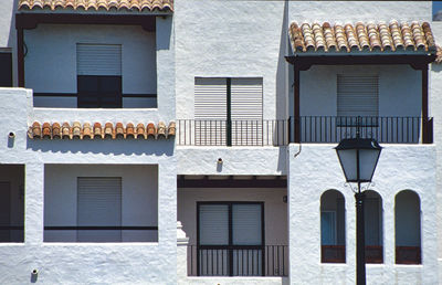 White village windows and doors