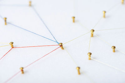 High angle view of umbrella on white background