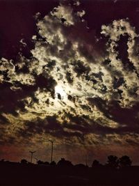 Low angle view of sky at sunset