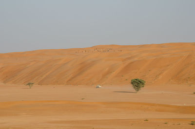 Scenic view of desert against sky