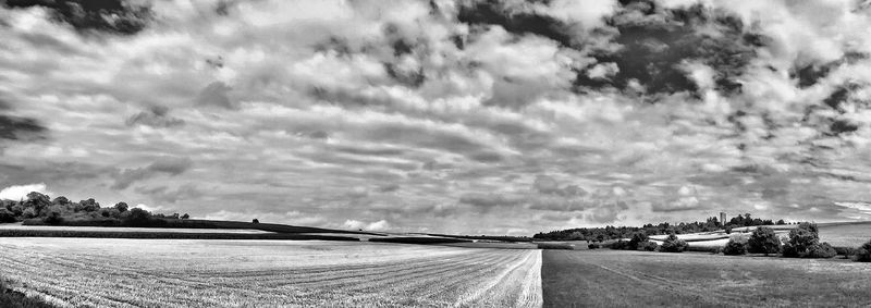 Panoramic view of road against sky