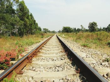 Surface level of railroad track