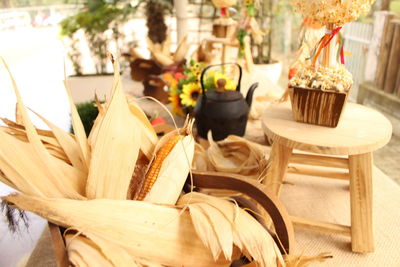 Close-up of potted plant on table