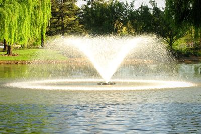 Water flowing through rocks